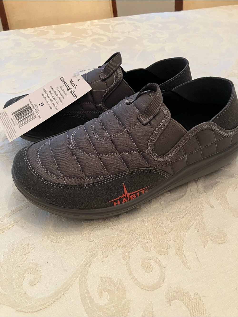 Men's Slip-On Quilted Comfort Shoe - Gray
